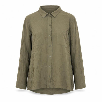 Divided by H&M Womens Green Viscose Basic Button-Up Size 12 Collared