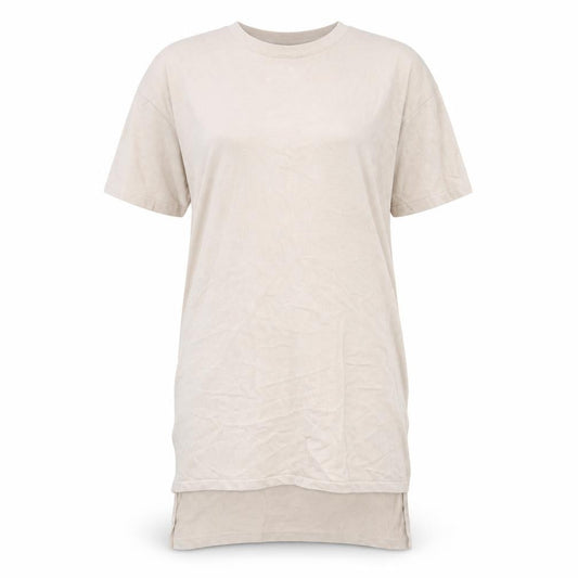 Forever 21 Womens Beige Acrylic Jumper Dress Size S Crew Neck Pullover