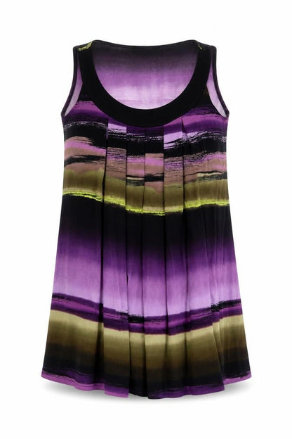 New Look Womens Multicoloured Striped Polyester Mini Size 8 Scoop Neck Pullover