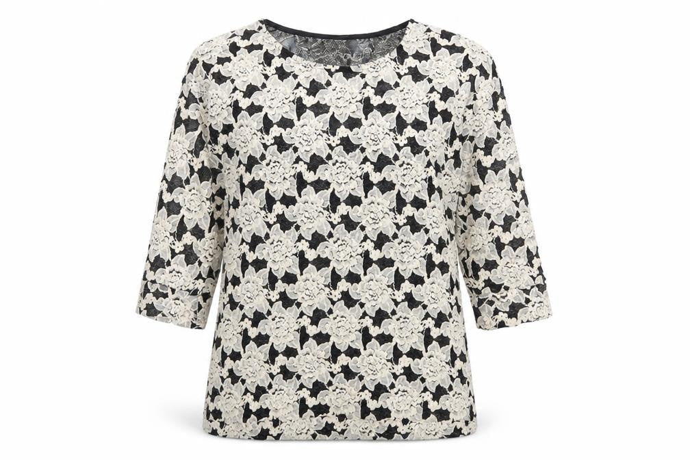 NEXT Womens Beige Floral Polyester Basic Blouse Size 10 Round Neck