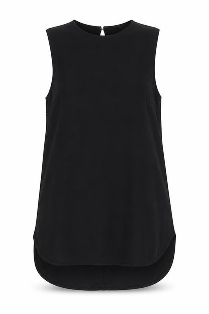 Warehouse Womens Black Polyester Basic Tank Size 12 Round Neck