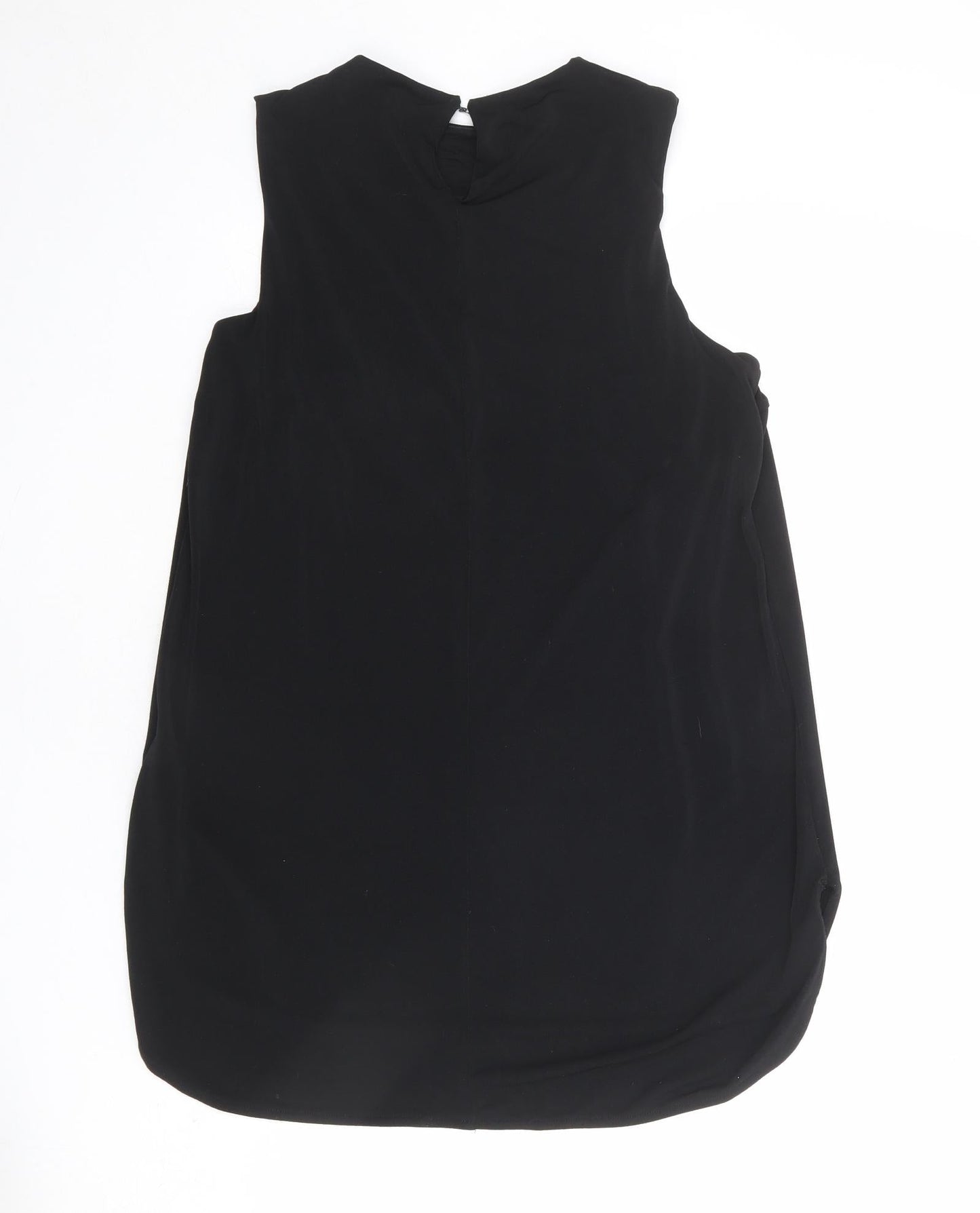 Warehouse Womens Black Polyester Basic Tank Size 12 Round Neck