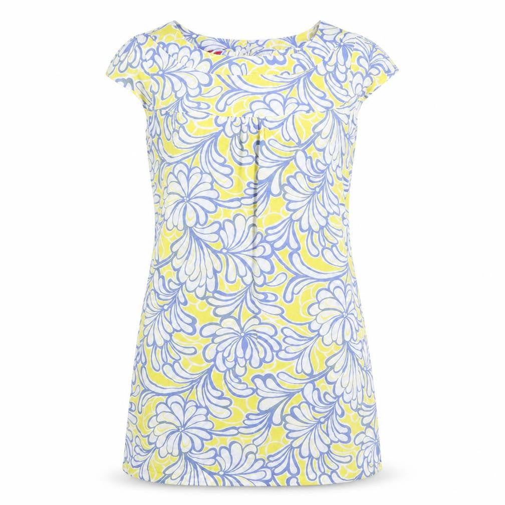 Monsoon Womens Multicoloured Floral Cotton Shift Size 12 Boat Neck Zip