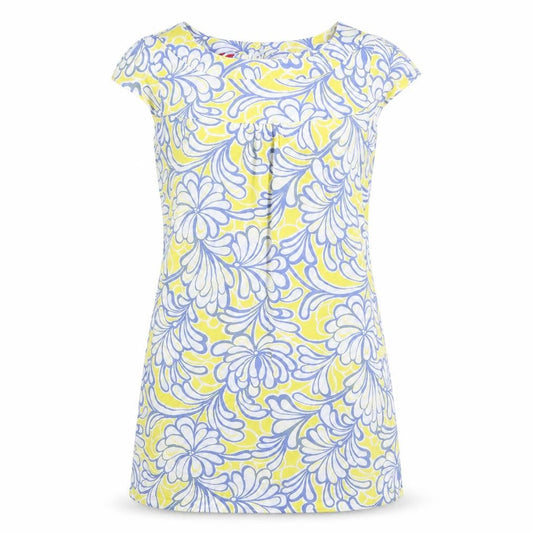 Monsoon Womens Multicoloured Floral Cotton Shift Size 12 Boat Neck Zip