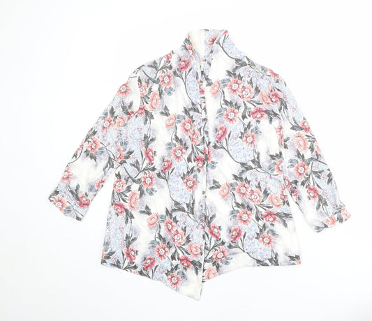 Monsoon Womens Multicoloured V-Neck Floral Viscose Cardigan Jumper Size S