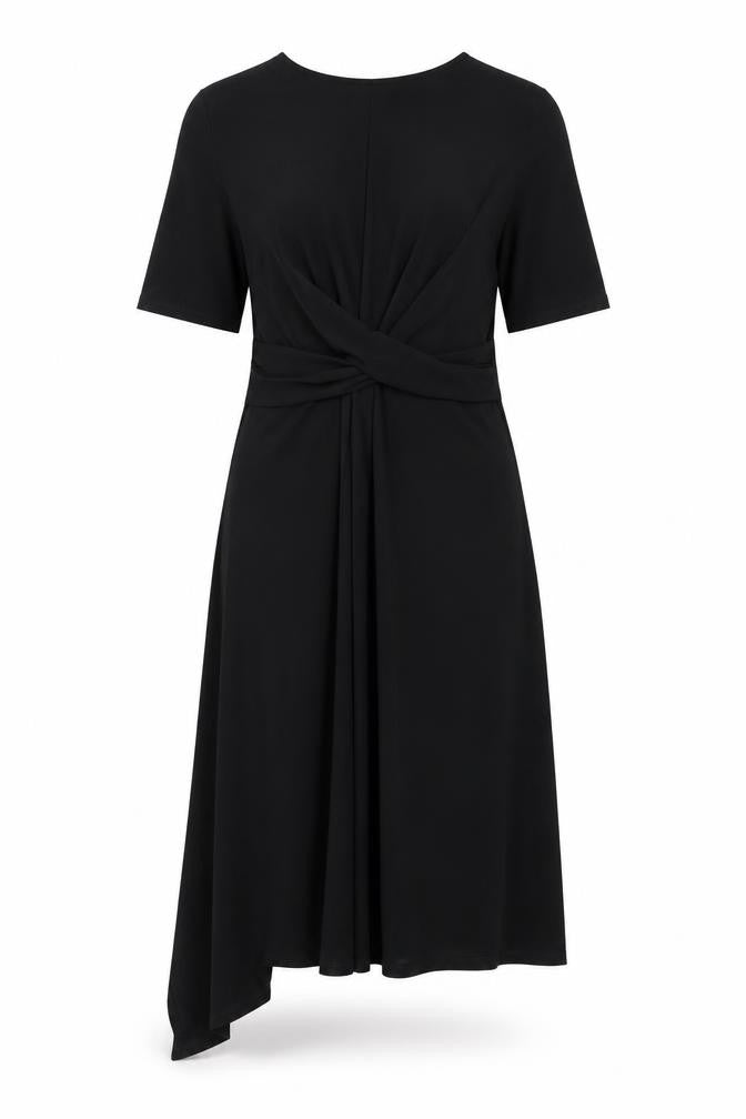 Topshop Womens Black Polyester A-Line Size 10 Round Neck Pullover