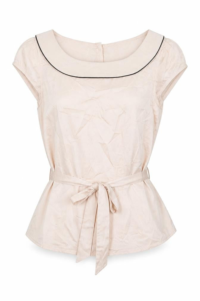 H&M Womens Pink Viscose Basic Blouse Size 6 Collared