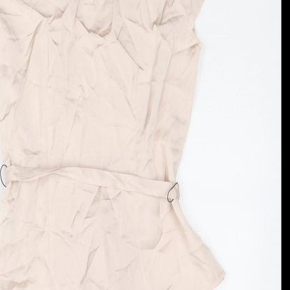 H&M Womens Pink Viscose Basic Blouse Size 6 Collared