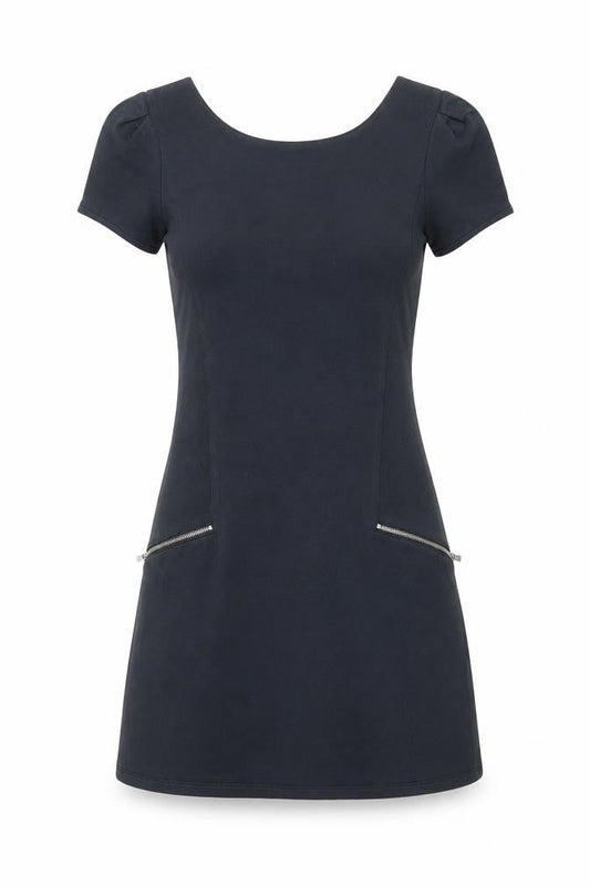 Oasis Womens Grey Cotton A-Line Size XS Round Neck Zip