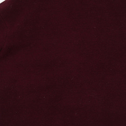 Mango Womens Red Overcoat Coat Size S Button