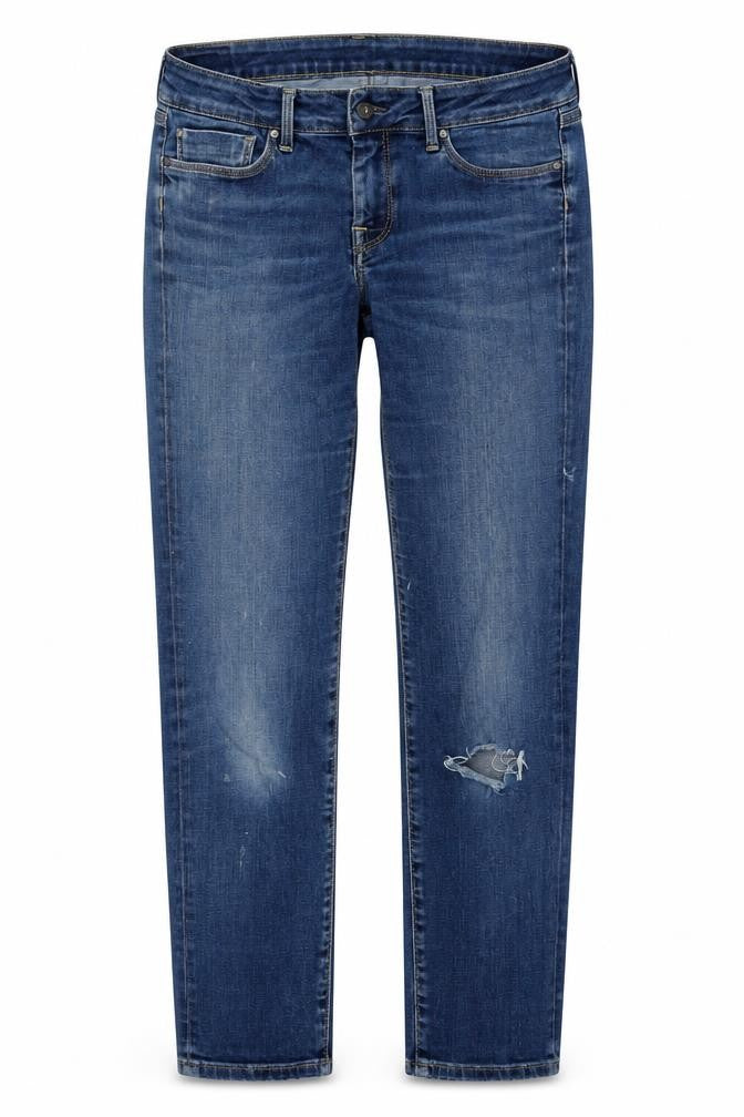 Pepe Jeans Womens Blue Cotton Skinny Jeans Size 30 L32 in Regular Zip