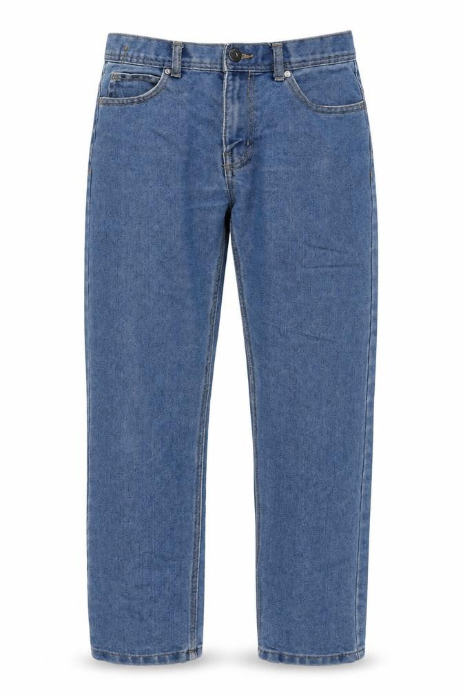 Denim & Co. Mens Blue Cotton Straight Jeans Size 30 in L30 in Regular Zip