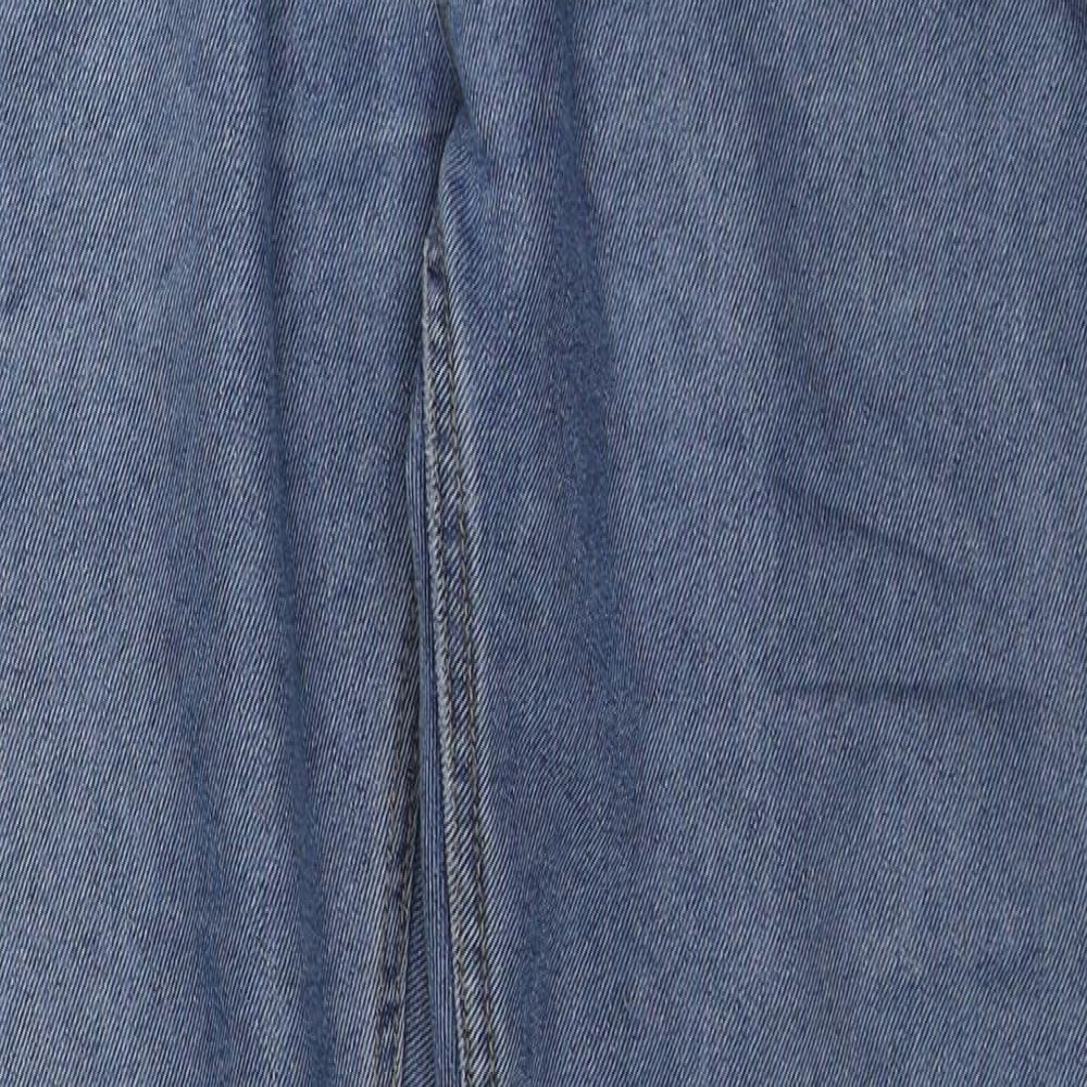 Denim & Co. Mens Blue Cotton Straight Jeans Size 30 in L30 in Regular Zip
