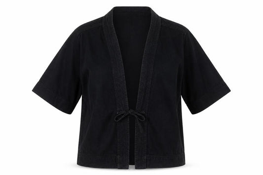 ASOS Womens Black Jacket Size M Tie - Tie Front
