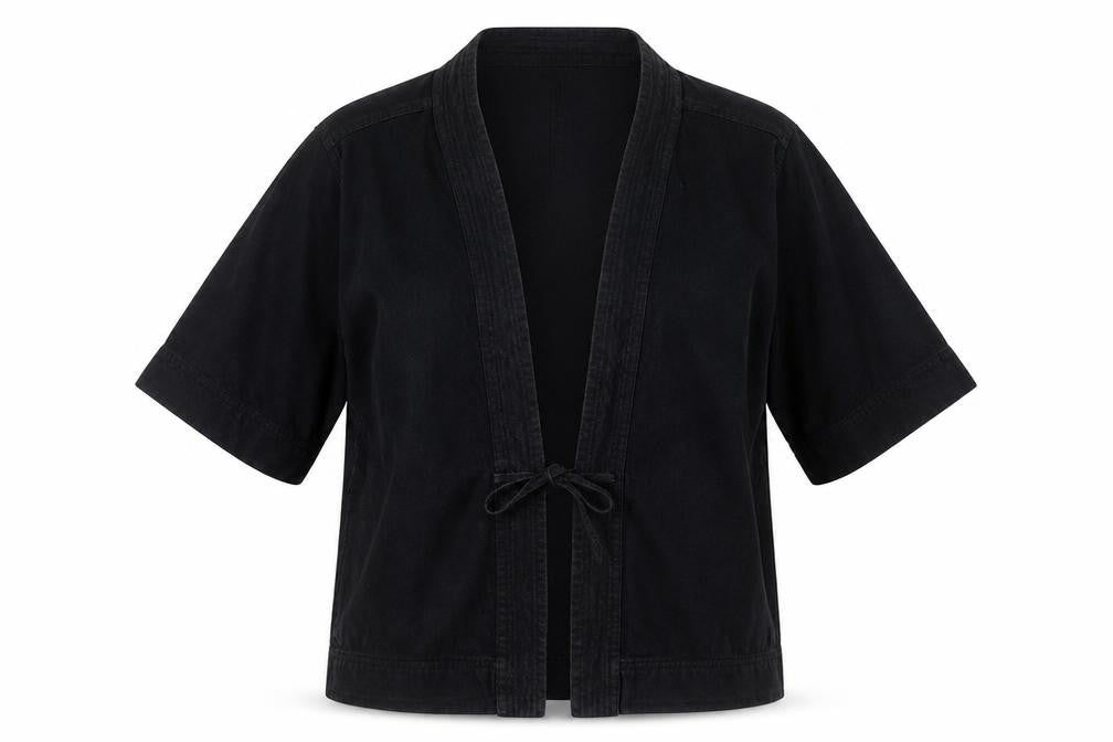 ASOS Womens Black Jacket Size M Tie - Tie Front