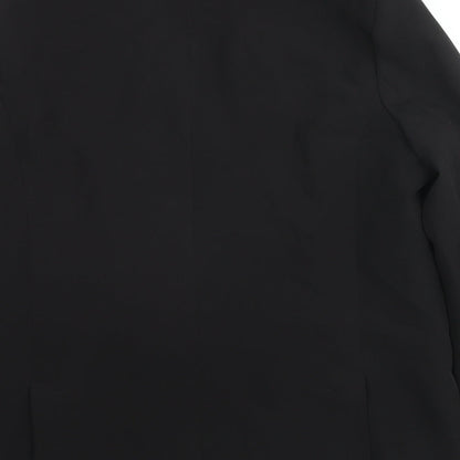 Brand and care label for French Connection women’s black polyester jacket blazer, size UK 16