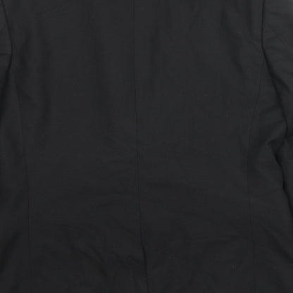 River Island Mens Black Polyester Jacket Suit Jacket Size 42 Regular