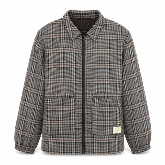 ASOS Womens Grey Plaid Jacket Size L Zip
