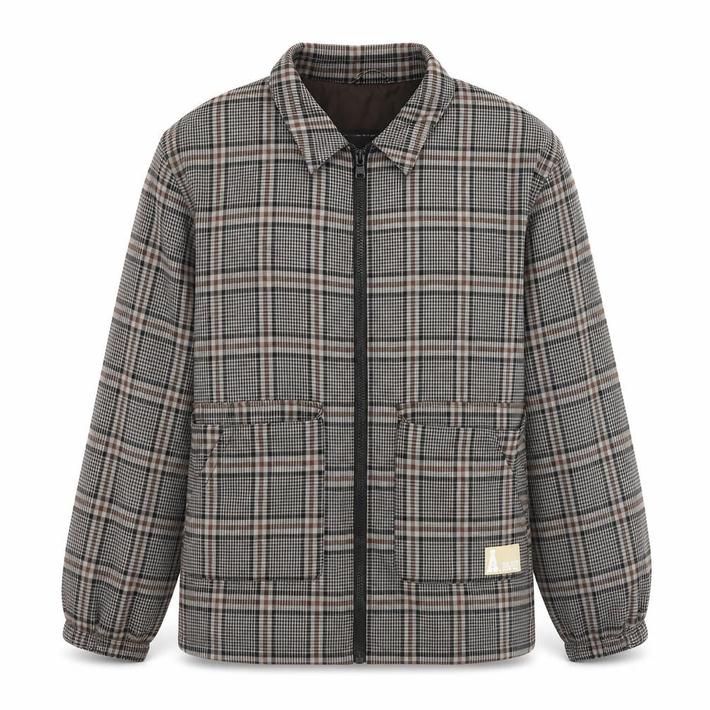 ASOS Womens Grey Plaid Jacket Size L Zip