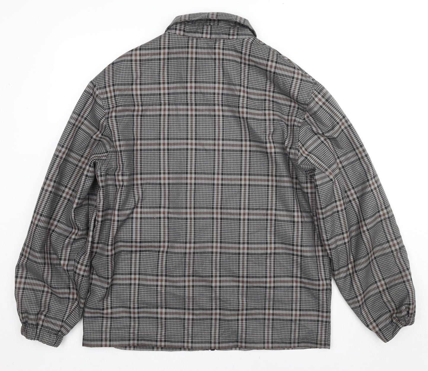 ASOS Womens Grey Plaid Jacket Size L Zip