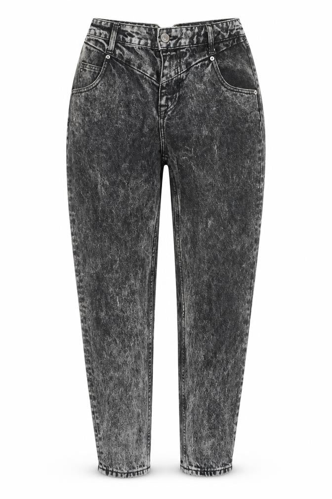 River Island Womens Grey Cotton Tapered Jeans Size 8 L27 in Regular Zip