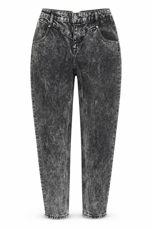 River Island Womens Grey Cotton Tapered Jeans Size 8 L27 in Regular Zip