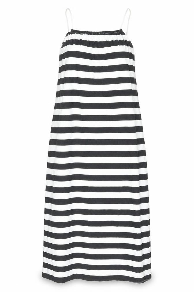 Only Womens Multicoloured Striped Cotton Slip Dress Size 2XL Square Neck Pullover