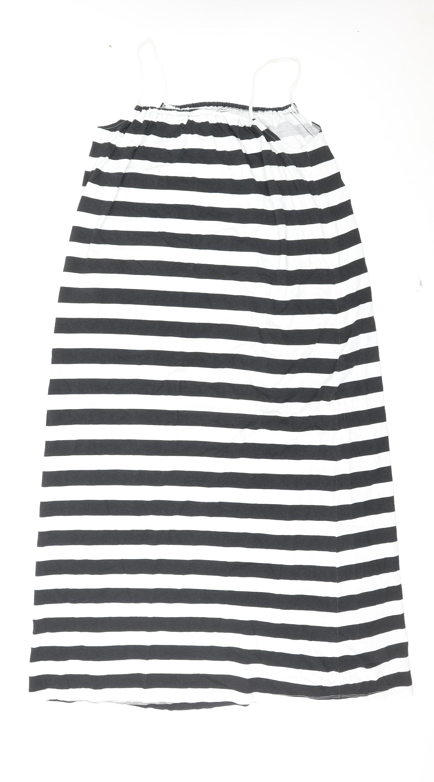 Only Womens Multicoloured Striped Cotton Slip Dress Size 2XL Square Neck Pullover