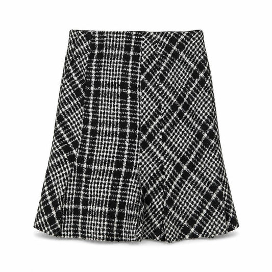 Zara Womens Multicoloured Plaid Acrylic A-Line Skirt Size 12 Zip