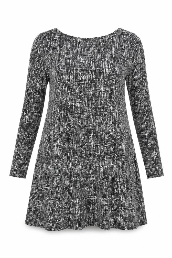 Marks & Spencer Womens Multicoloured Geometric Viscose A-Line Size 12 Boat Neck Pullover