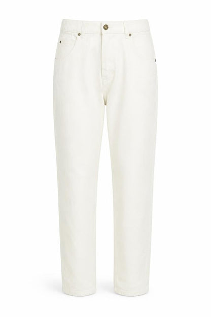 Brooker Girls Beige Cotton Straight Jeans Size 16 Years L29 in Regular Zip