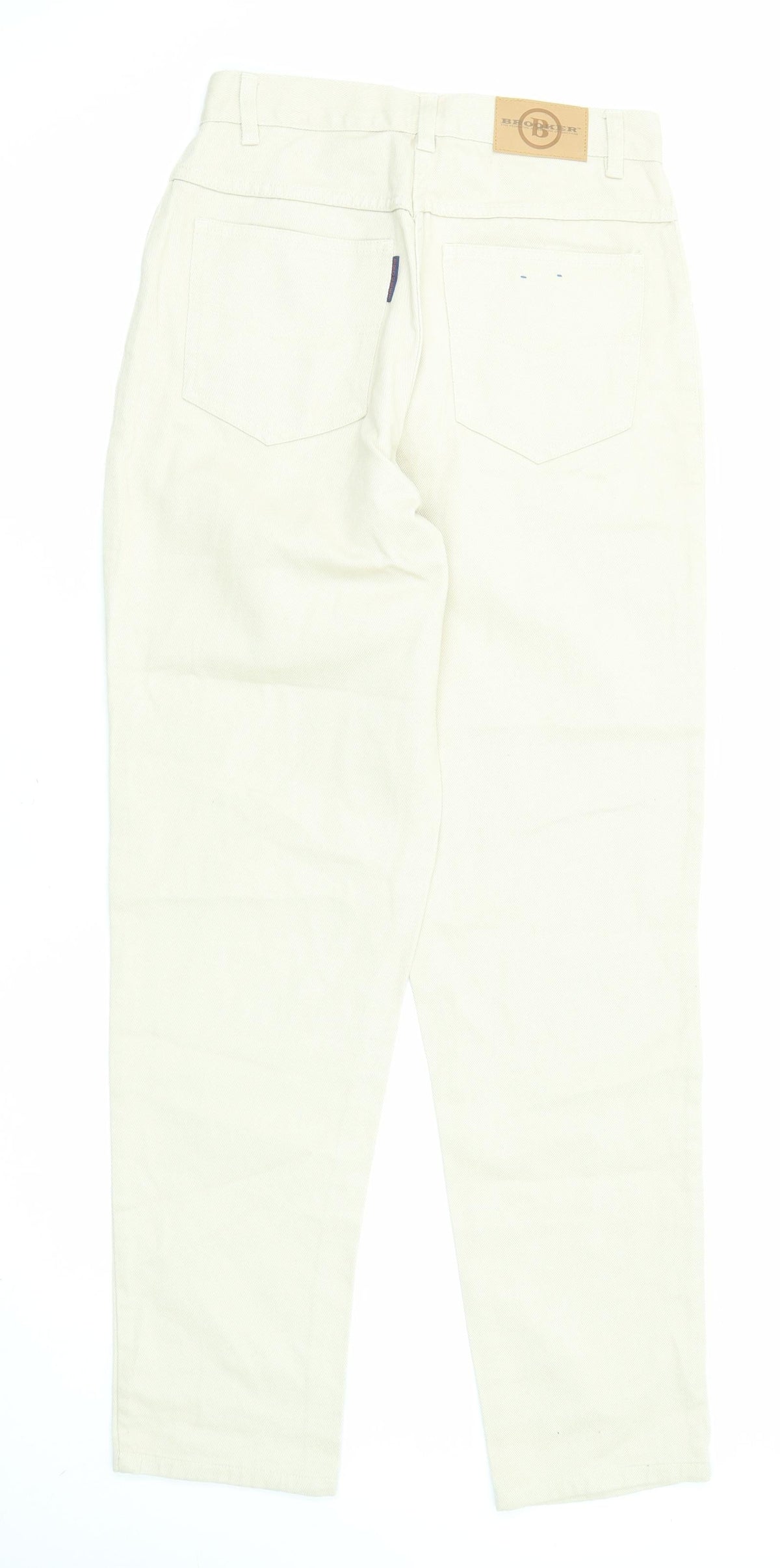 Brooker Girls Beige Cotton Straight Jeans Size 16 Years L29 in Regular Zip