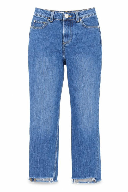 ASOS Womens Blue Cotton Straight Jeans Size 25 in L28 in Regular Zip