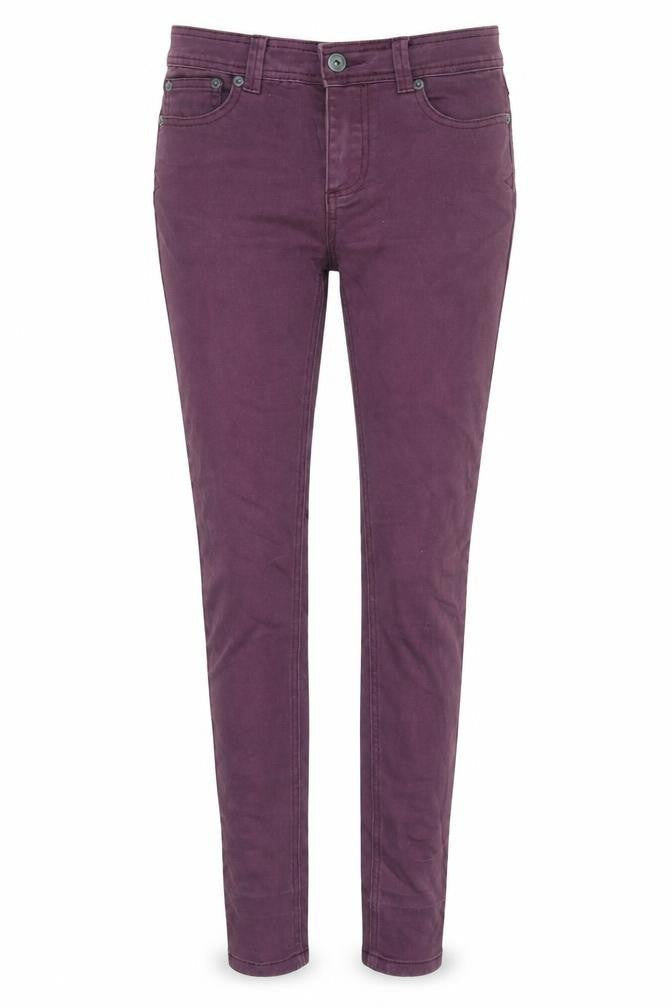 Bellfield Womens Purple Cotton Skinny Jeans Size 8 L29 in Regular Zip