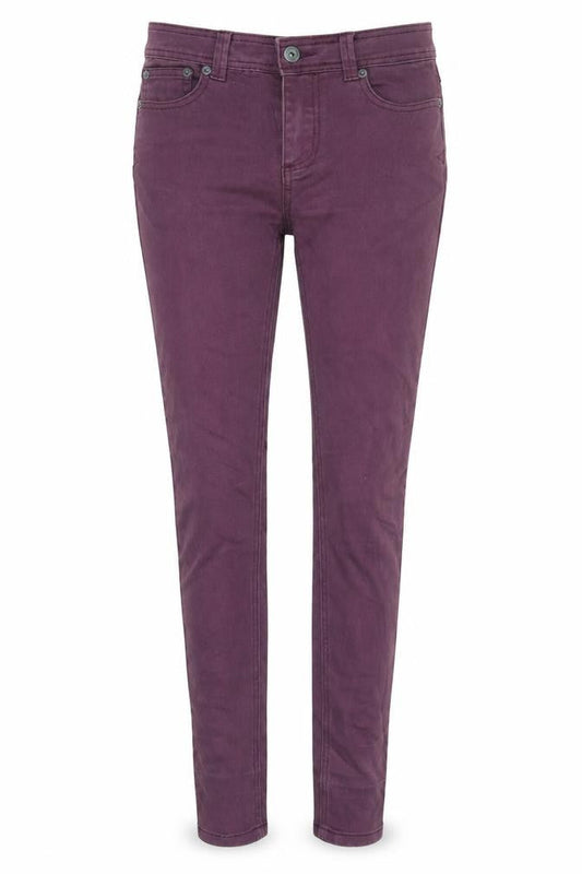 Bellfield Womens Purple Cotton Skinny Jeans Size 8 L29 in Regular Zip