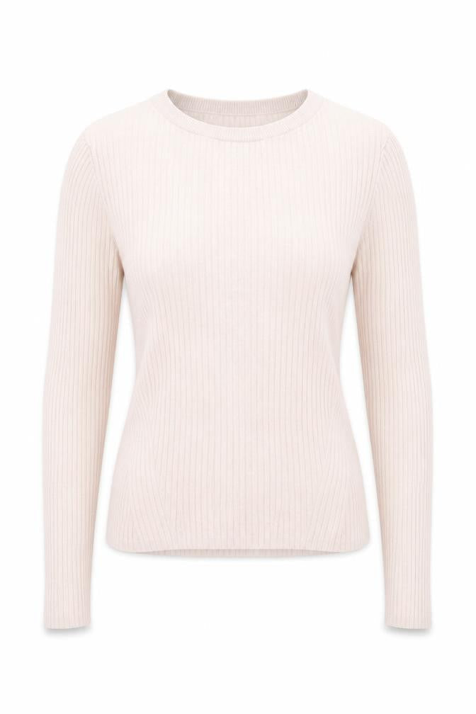 Divided by H&M Womens Pink Crew Neck Acrylic Pullover Jumper Size S