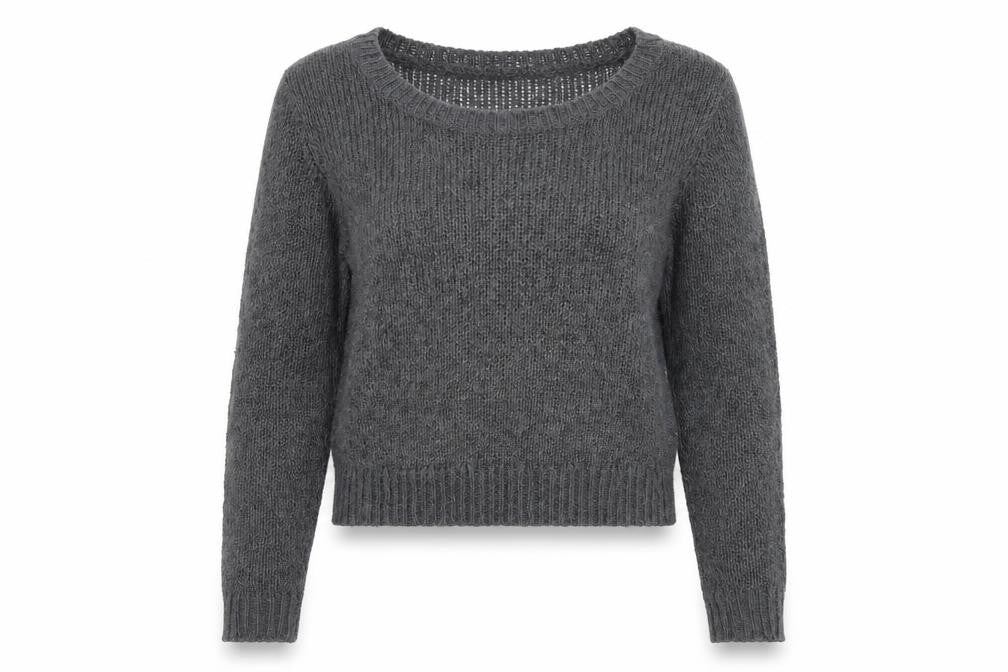 Divided by H&M Womens Grey Round Neck Acrylic Pullover Jumper Size 6