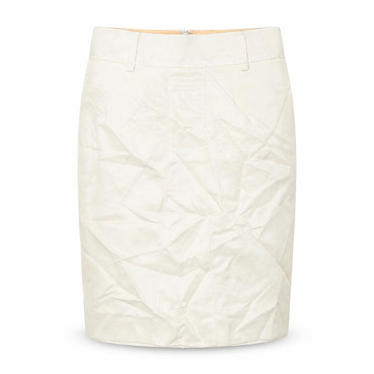 Jesire Womens White Linen Straight & Pencil Skirt Size 4 Zip