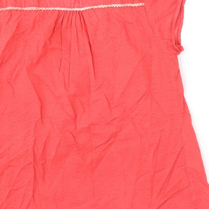 Nomads Womens Pink Cotton Basic T-Shirt Size 12 V-Neck