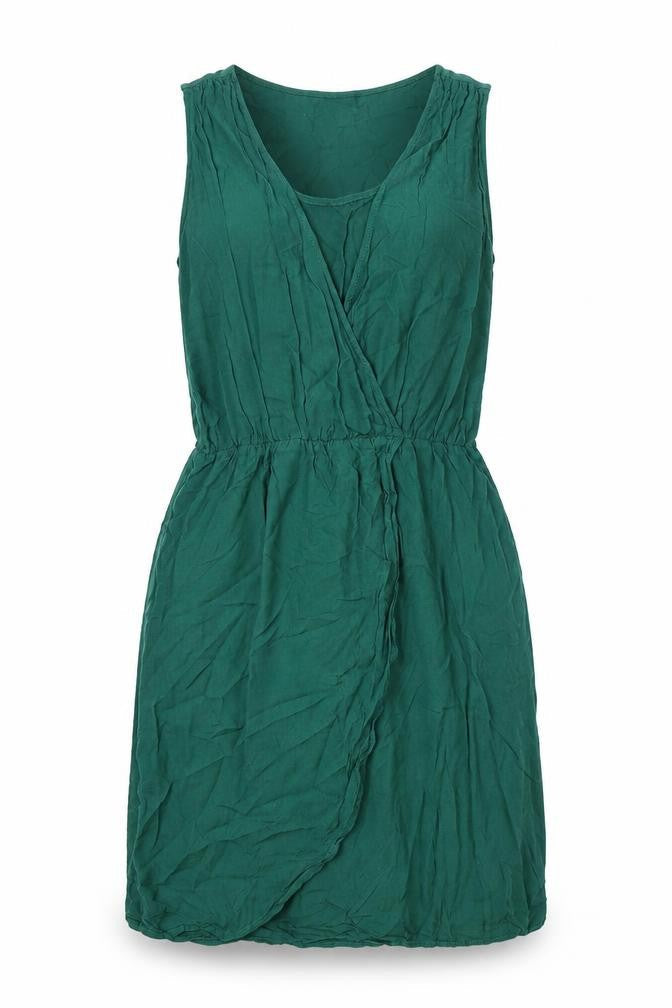 Soaked Womens Green Polyester Tank Dress Size S Round Neck Pullover