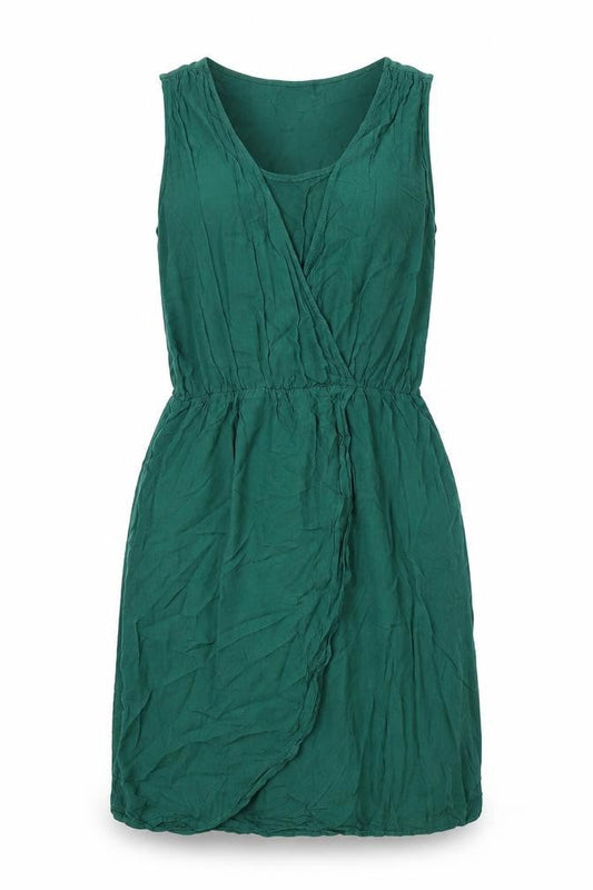 Soaked Womens Green Polyester Tank Dress Size S Round Neck Pullover