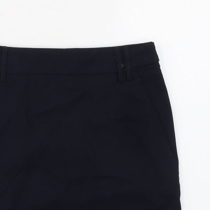 Next Womens Blue Polyester A-Line Skirt Size 10 Zip