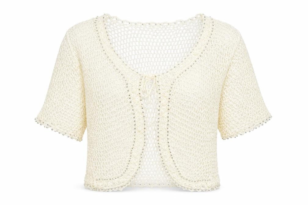 Shannon Womens Ivory Viscose Basic Blouse Size XL Round Neck - Size XL-2XL