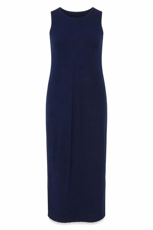 Boohoo Womens Blue Viscose Maxi Size 6 Round Neck Pullover