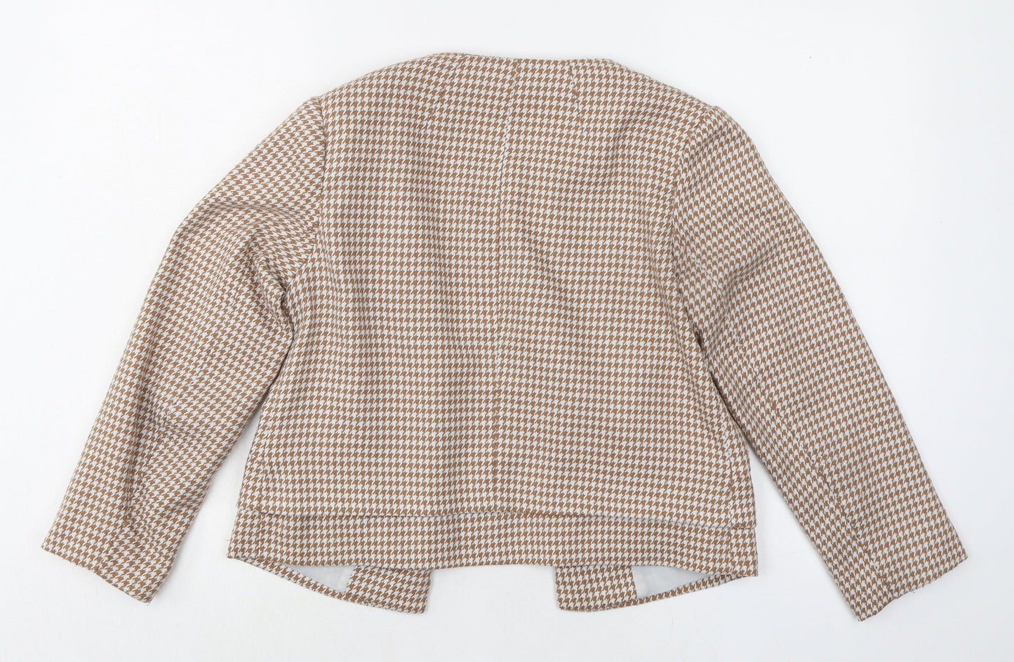 Dorothy Perkins Womens Beige Geometric Jacket Size 8