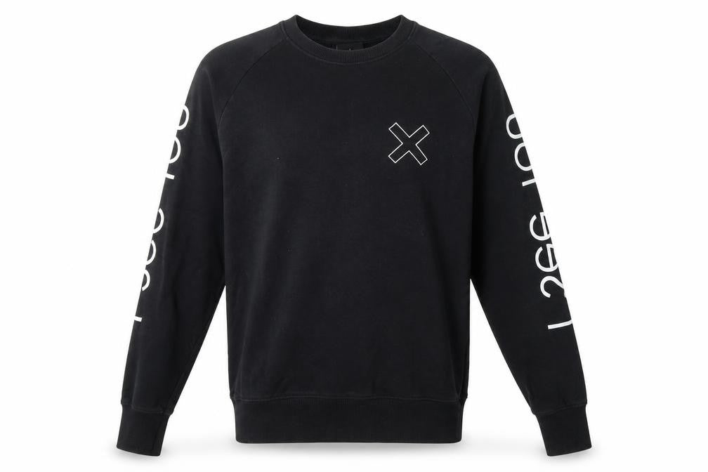 Earth Positive Mens Black Cotton Pullover Sweatshirt Size S