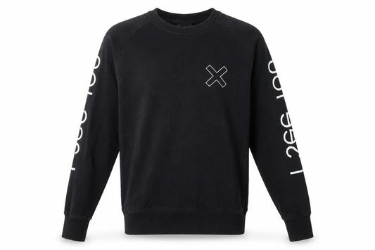 Earth Positive Mens Black Cotton Pullover Sweatshirt Size S