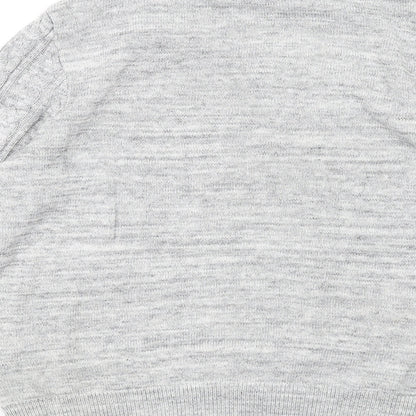 H&M Womens Grey Round Neck Acrylic Pullover Jumper Size L