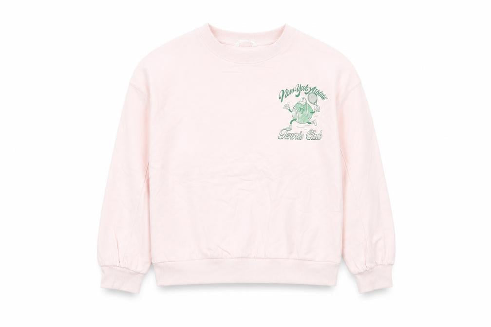 Marks & Spencer Girls Pink Cotton Pullover Sweatshirt Size 10-11 Years Pullover - New York Athletic