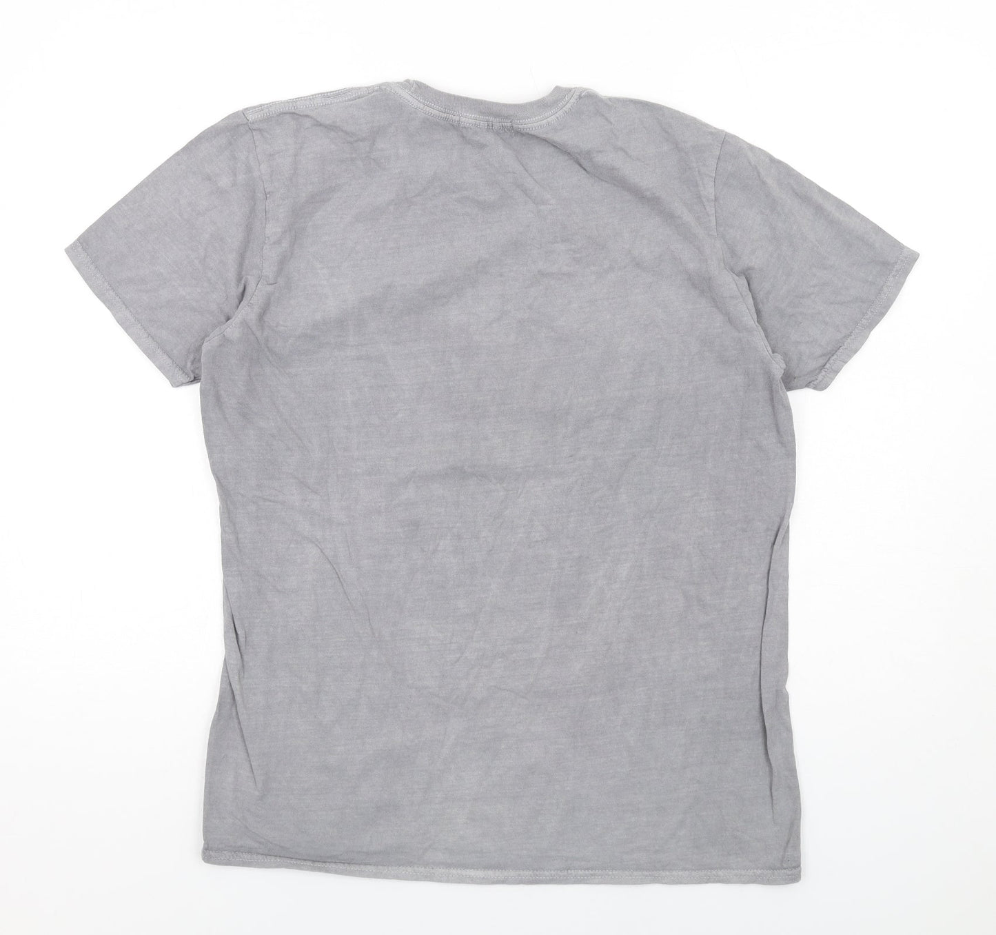 Missguided Womens Grey Cotton Basic T-Shirt Size S Round Neck - L'Armour Butterfly